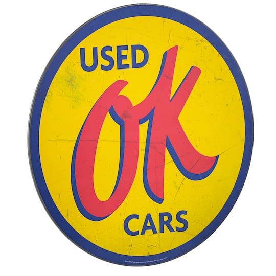 American Art D&#xE9;cor&#x2122; 40&#x22; Chevrolet OK Used Cars Oversized Metal Sign